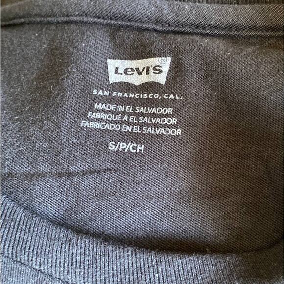 New Levi's Women's Black Logo Perfect Crew Neck Pullover Cotton T-Shirt Size SP - Picture 6 of 6